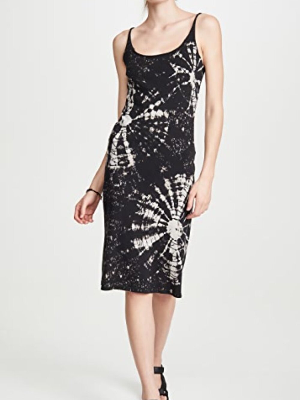 Raquel Allegra Black Tie Dye Constellation Tank Dress
